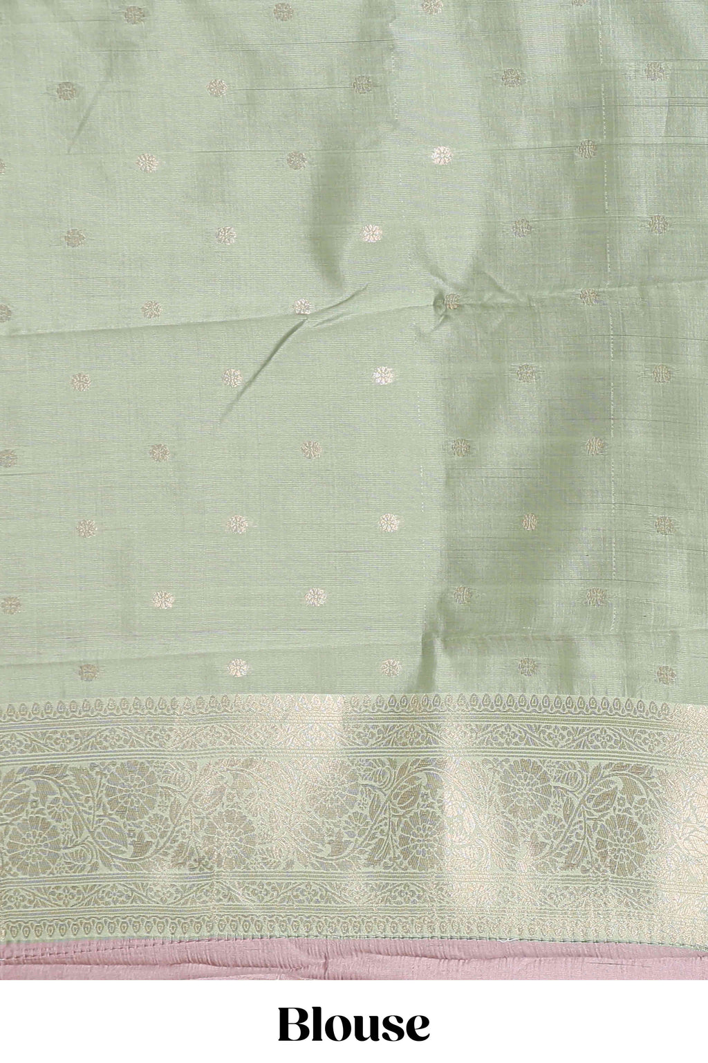 Dark brown checked floral motifs design semi soft silk saree with contrast border and blouse