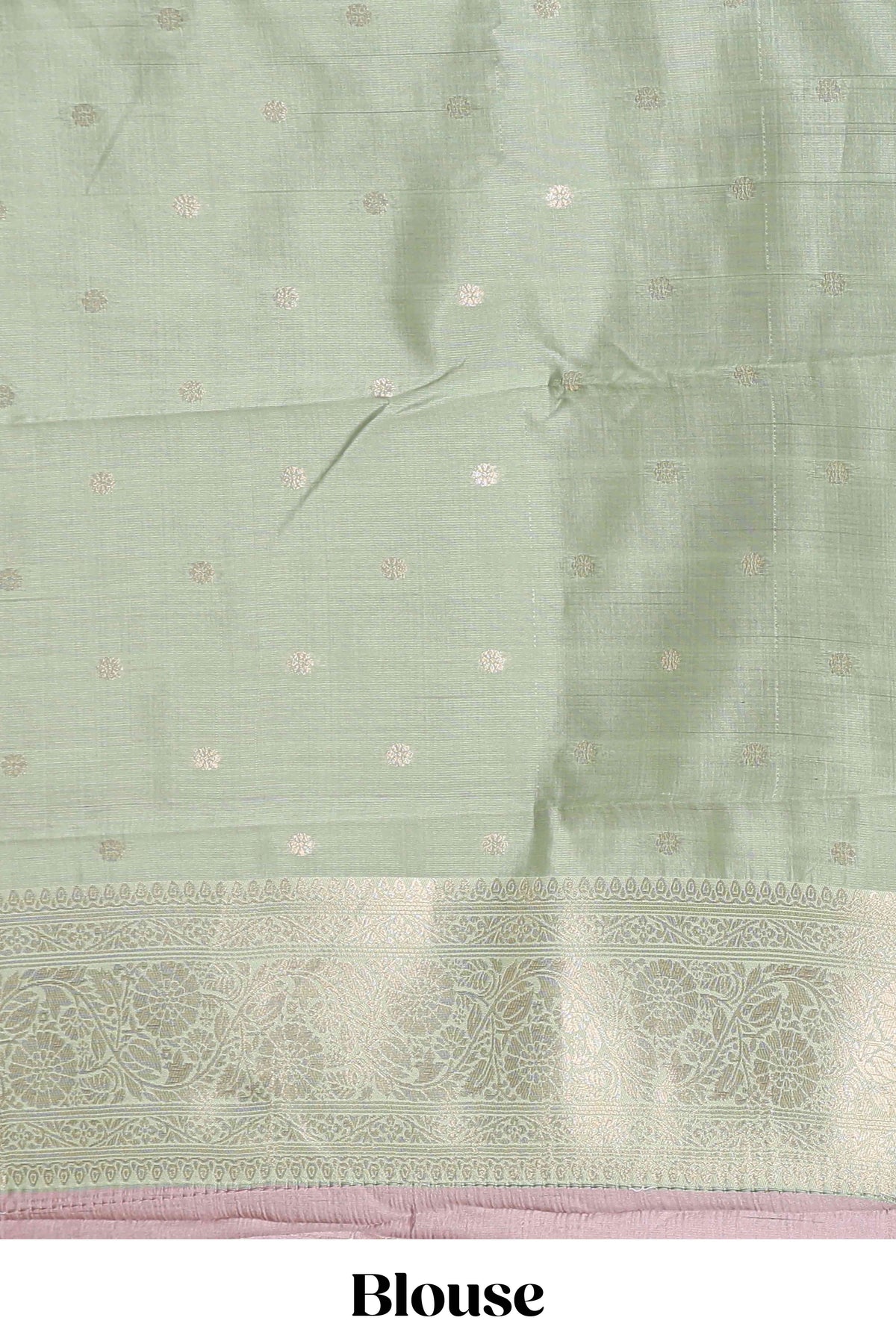 Dark brown checked floral motifs design semi soft silk saree with contrast border and blouse