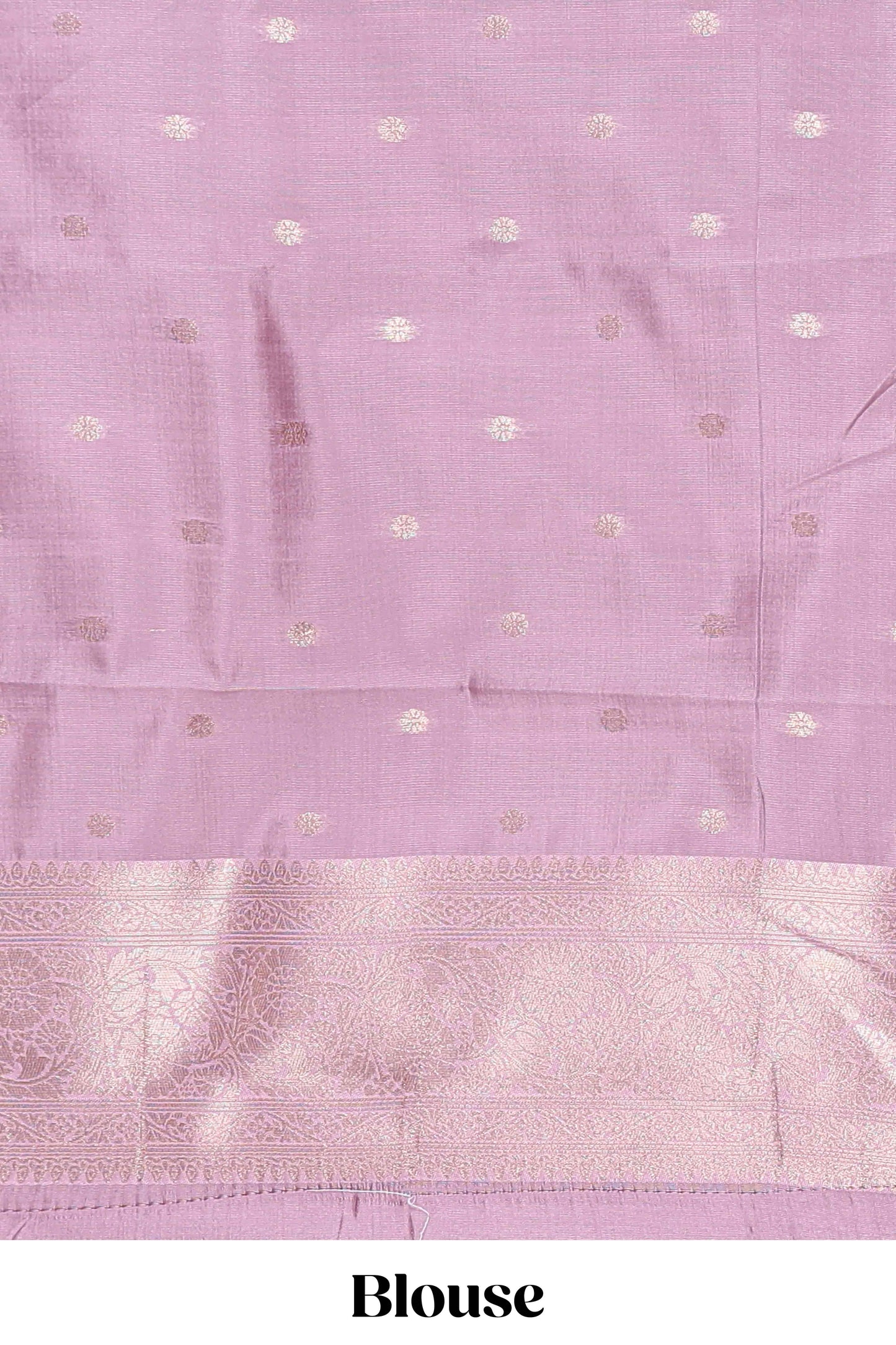 Dark brown checked floral motifs design semi soft silk saree with contrast border and blouse
