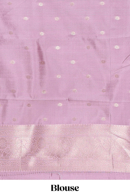 Dark brown checked floral motifs design semi soft silk saree with contrast border and blouse