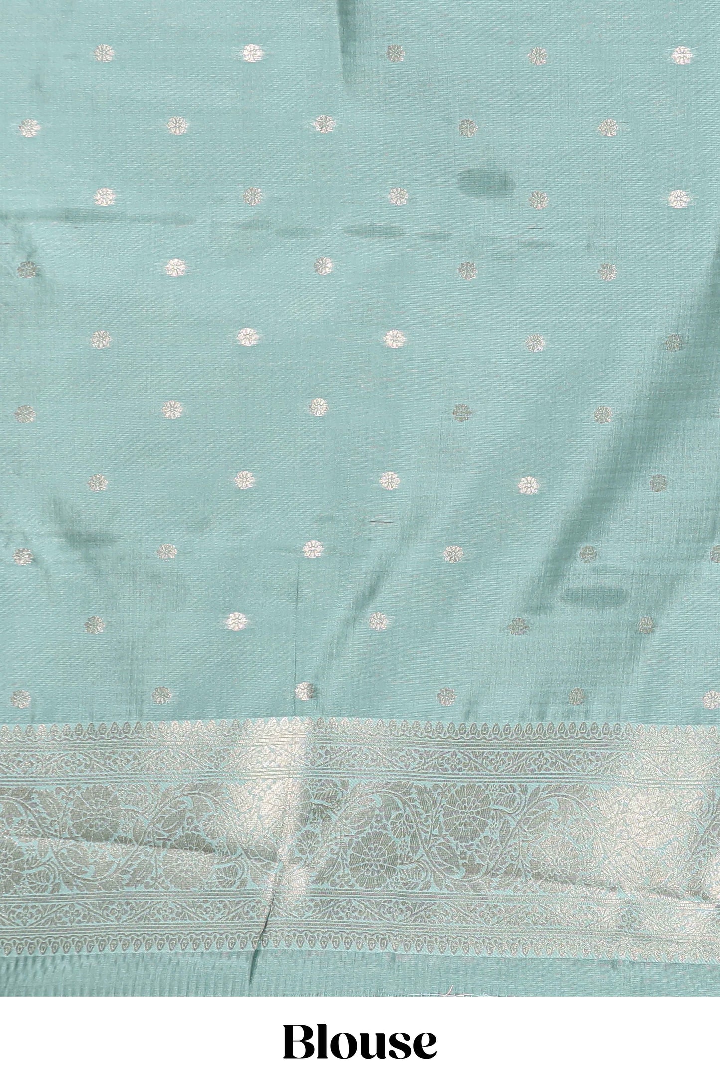 Dark brown checked floral motifs design semi soft silk saree with contrast border and blouse