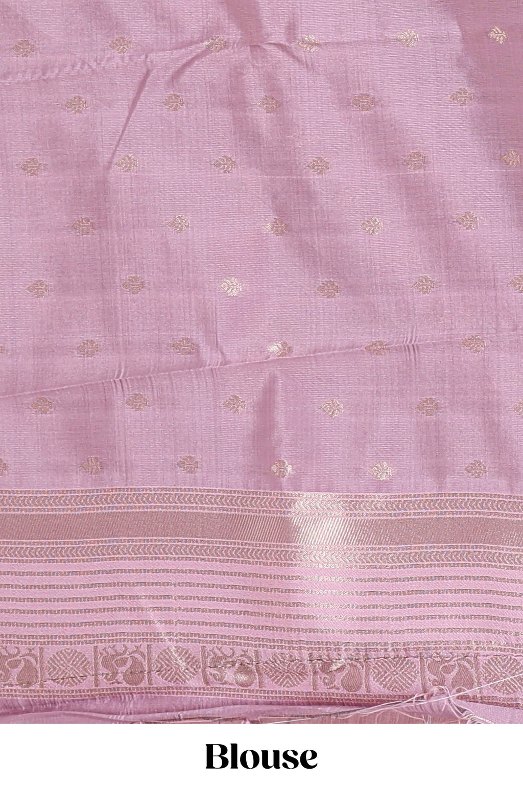 Dark brown zari checked design semi soft silk saree with contrast border and blouse
