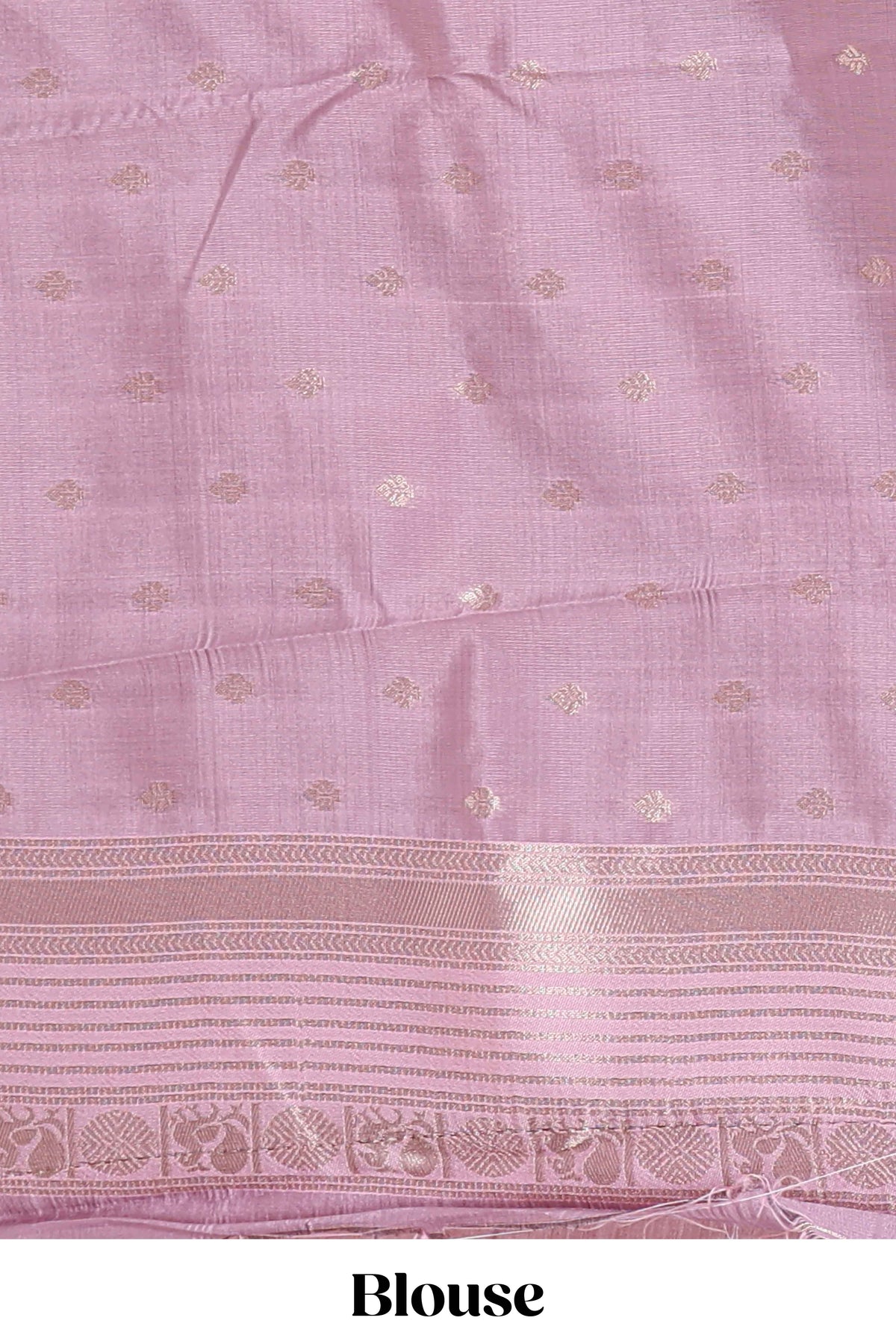 Dark brown zari checked design semi soft silk saree with contrast border and blouse