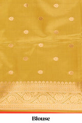 peach semi soft silk saree patola printed body with zari border and rich contrast pallu with contrast blouse