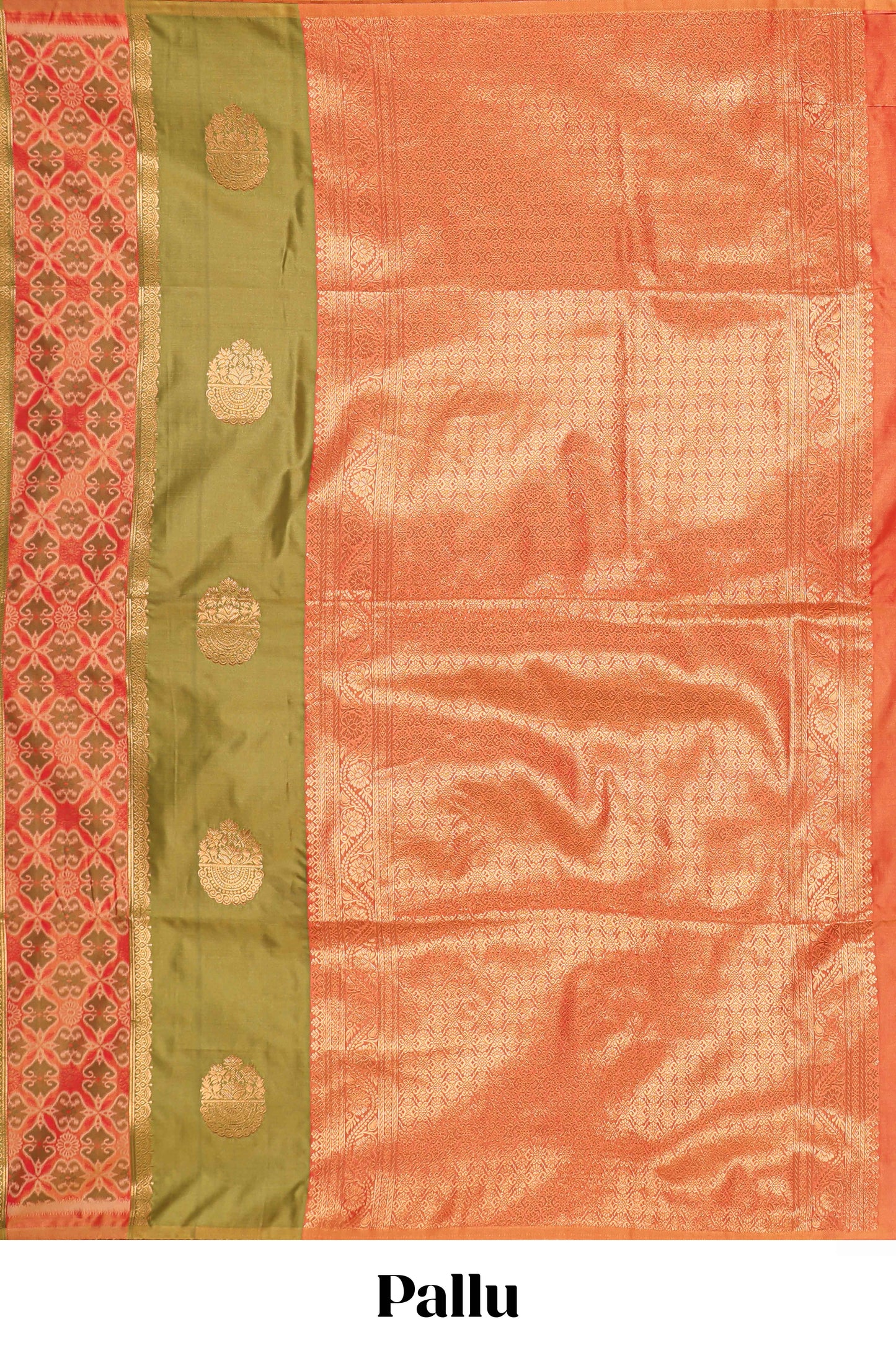 Green semi soft silk saree patola printed body with zari border and rich contrast pallu with contrast blouse
