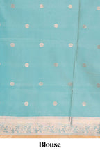 Sandle colour semi soft silk Woven Zari-Inspired Motifs and Zari Weave Design border with contrast pallu and blouse