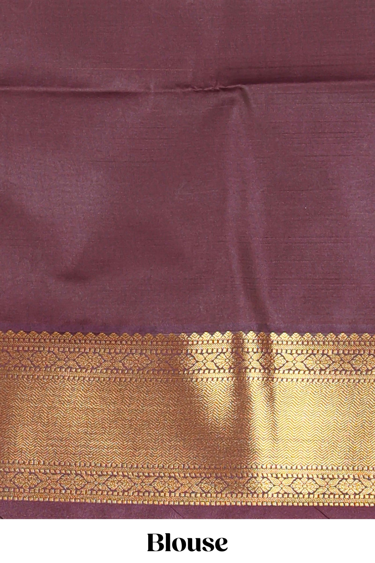 Brown colour semi soft silk all over checked pattern and  Contrast zari weaving border and Matching blouse