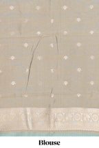 Wine Brown Semi Silk Saree Gold Zari Woven Paisley Motifs with Woven Zari Border and Contrast Blouse
