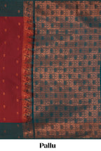 Maroon zari striped & floral motifs design semi soft silk saree with contrast zari border and plain blouse