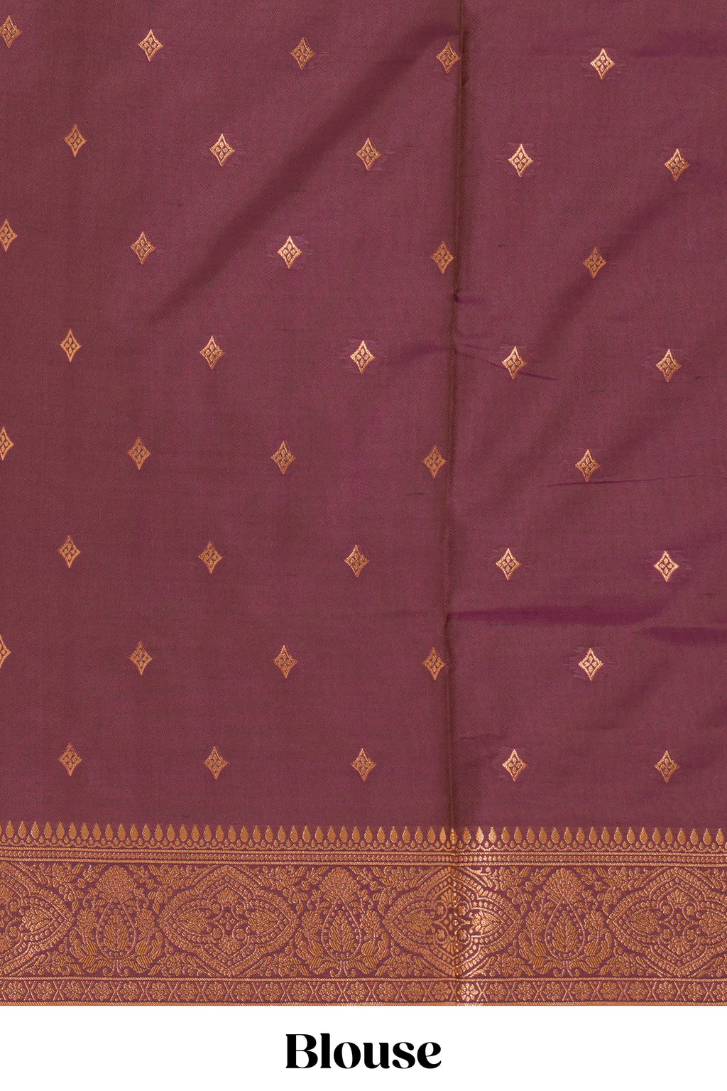 Orange striped zari motifs design semi soft silk saree with contrast zari border and motifs blouse