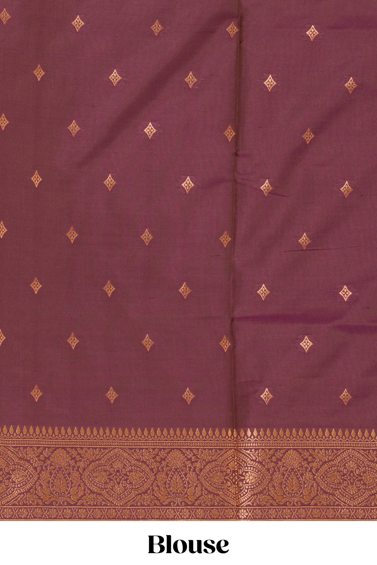 Orange striped zari motifs design semi soft silk saree with contrast zari border and motifs blouse