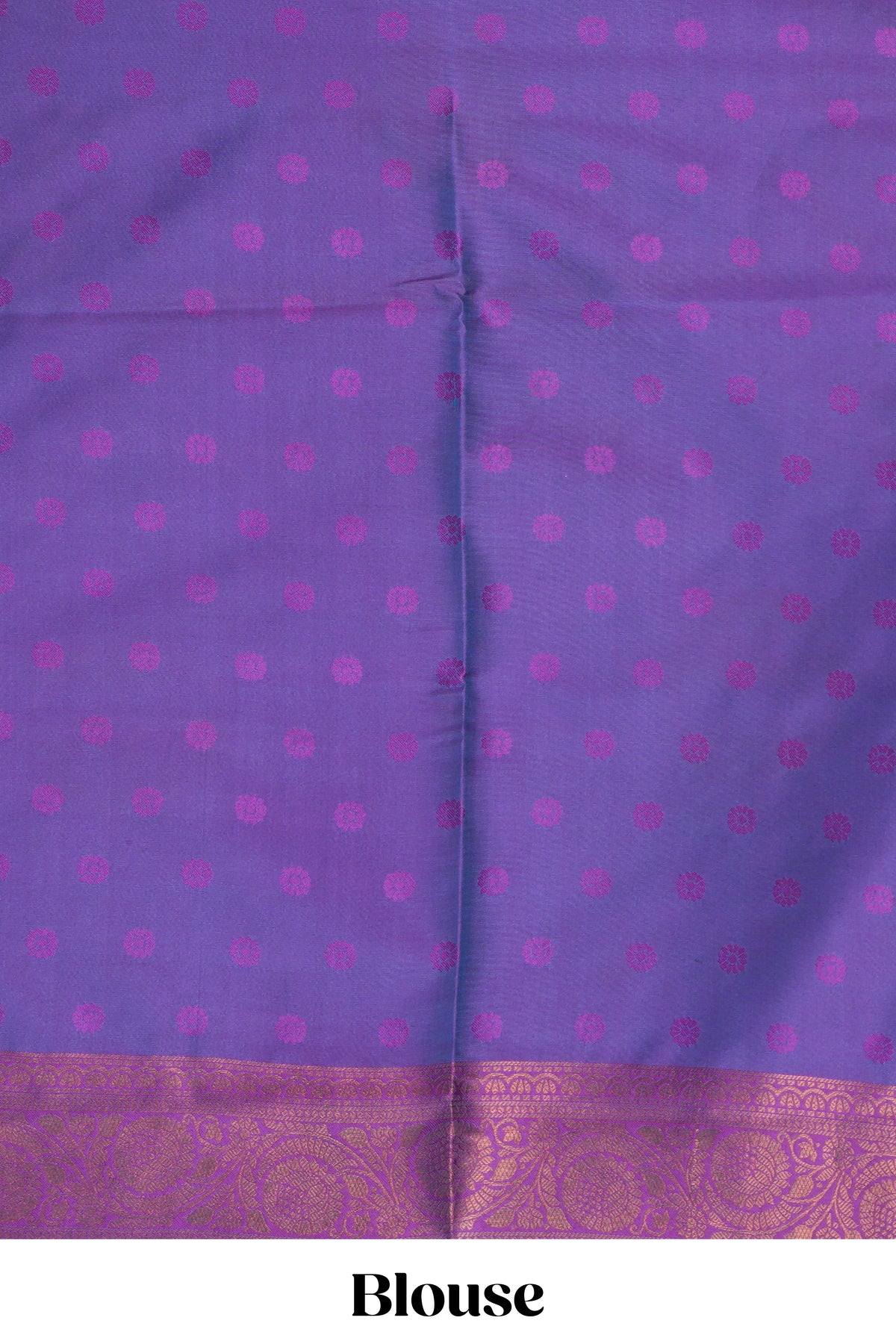 Borderless green zari motifs design semi soft silk saree with contrast pallu and motifs blouse