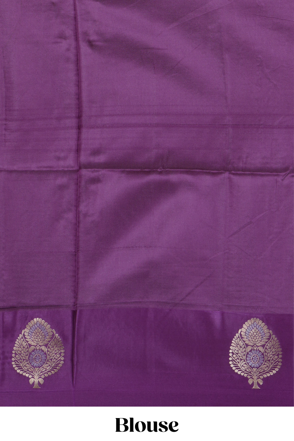 Lavender zari motifs design semi soft silk saree with contrast border and zari pallu