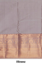 Green unique zari design semi soft Silk Saree with contrast zari border and zari blouse