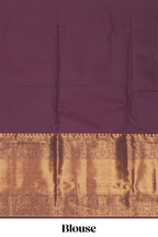 Rust orange striped zari design kathan Silk Saree with contrast zari border and zari blouse