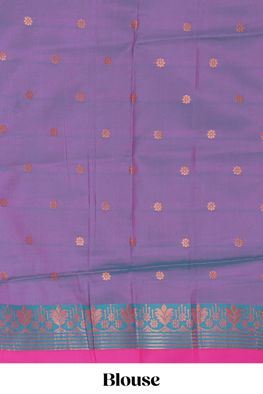 Borderless magenta pink striped motifs design semi soft silk saree with contrast pallu and zari motifs blouse