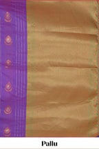 Borderless lavender striped motifs design semi soft silk saree with contrast pallu and zari motifs blouse