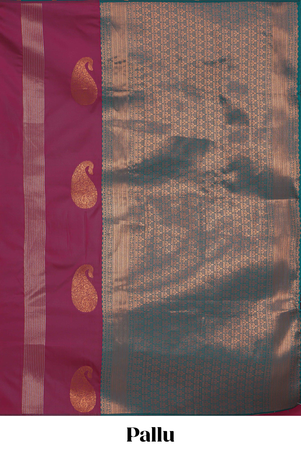 Borderless maroon striped motifs design semi soft silk saree with contrast pallu and zari motifs blouse