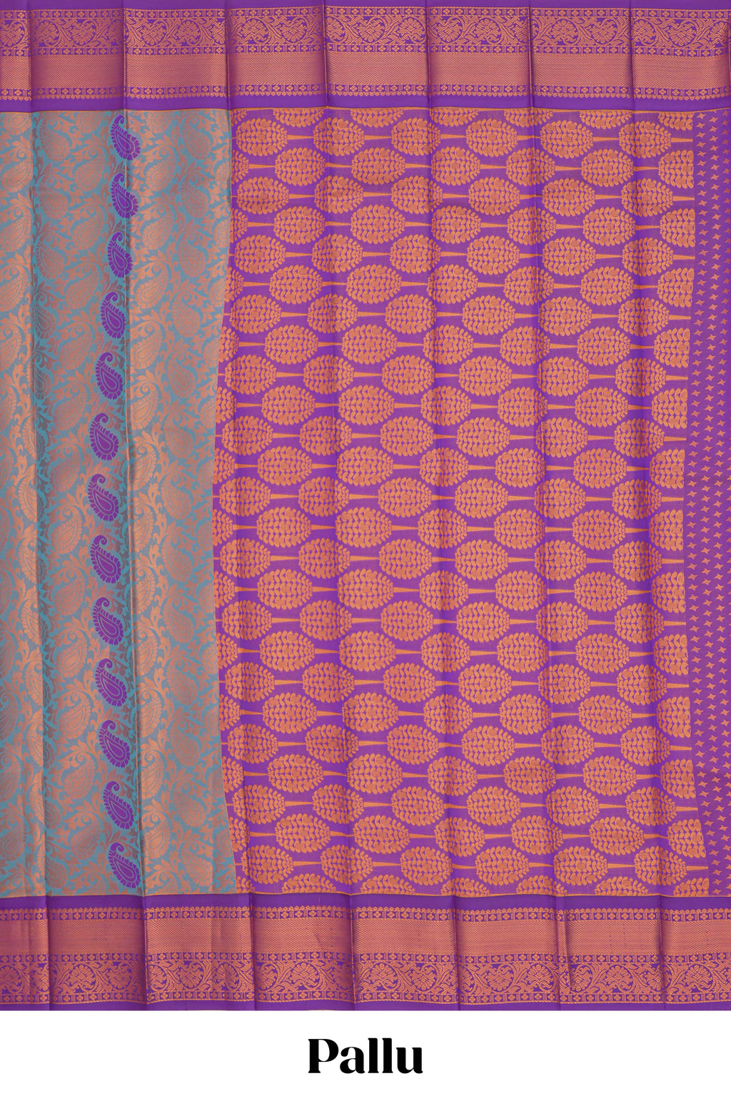 Blue floral motifs design semi soft silk saree with contrast border and blouse