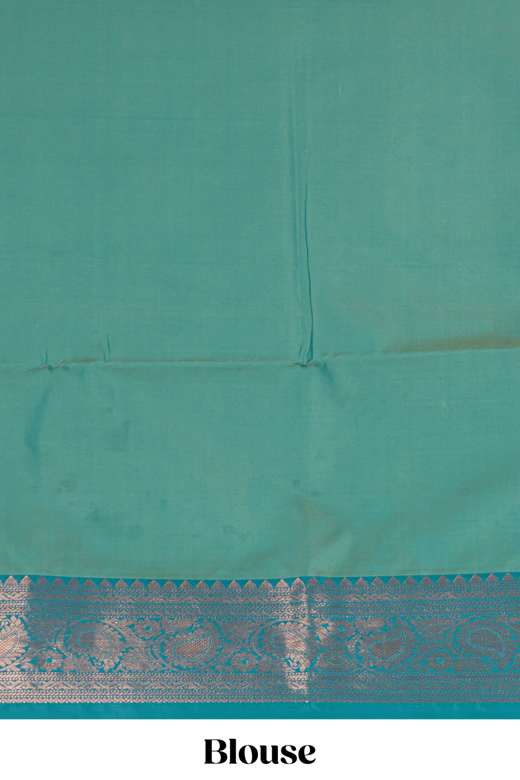 Green checked zari motifs design semi soft silk saree with contrast zari border and blouse