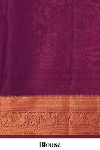 Green floral zari motifs design semi soft silk saree with contrast zari border and blouse