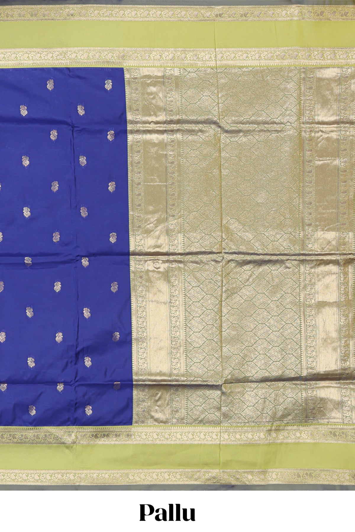 Royal blue Semi Soft Silk Saree delicate butta motifs with contrasting pallu elegant zari border along with contrast buttas blouse