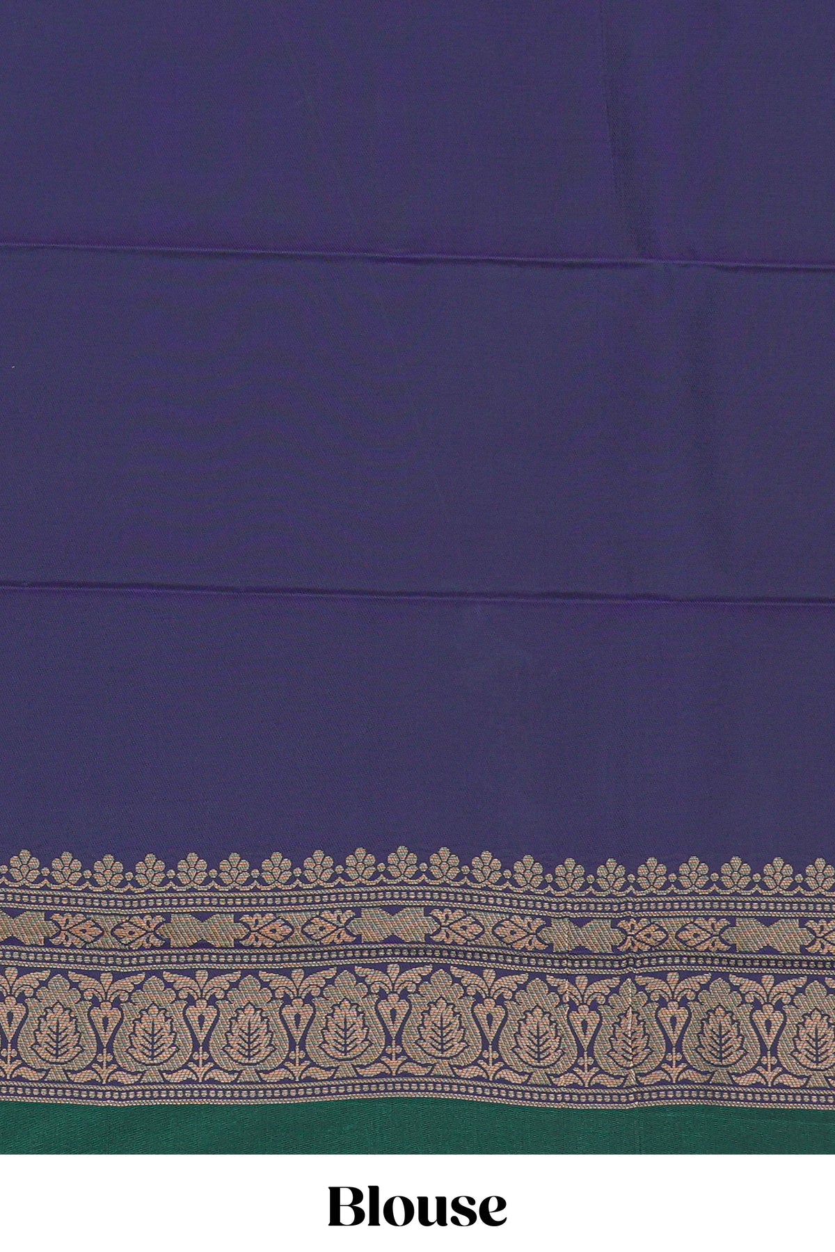 Green stripes zari motifs design semi soft silk saree with contrast border and zari blouse