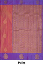 Pink stripes zari motifs design semi soft silk saree with contrast border and zari blouse