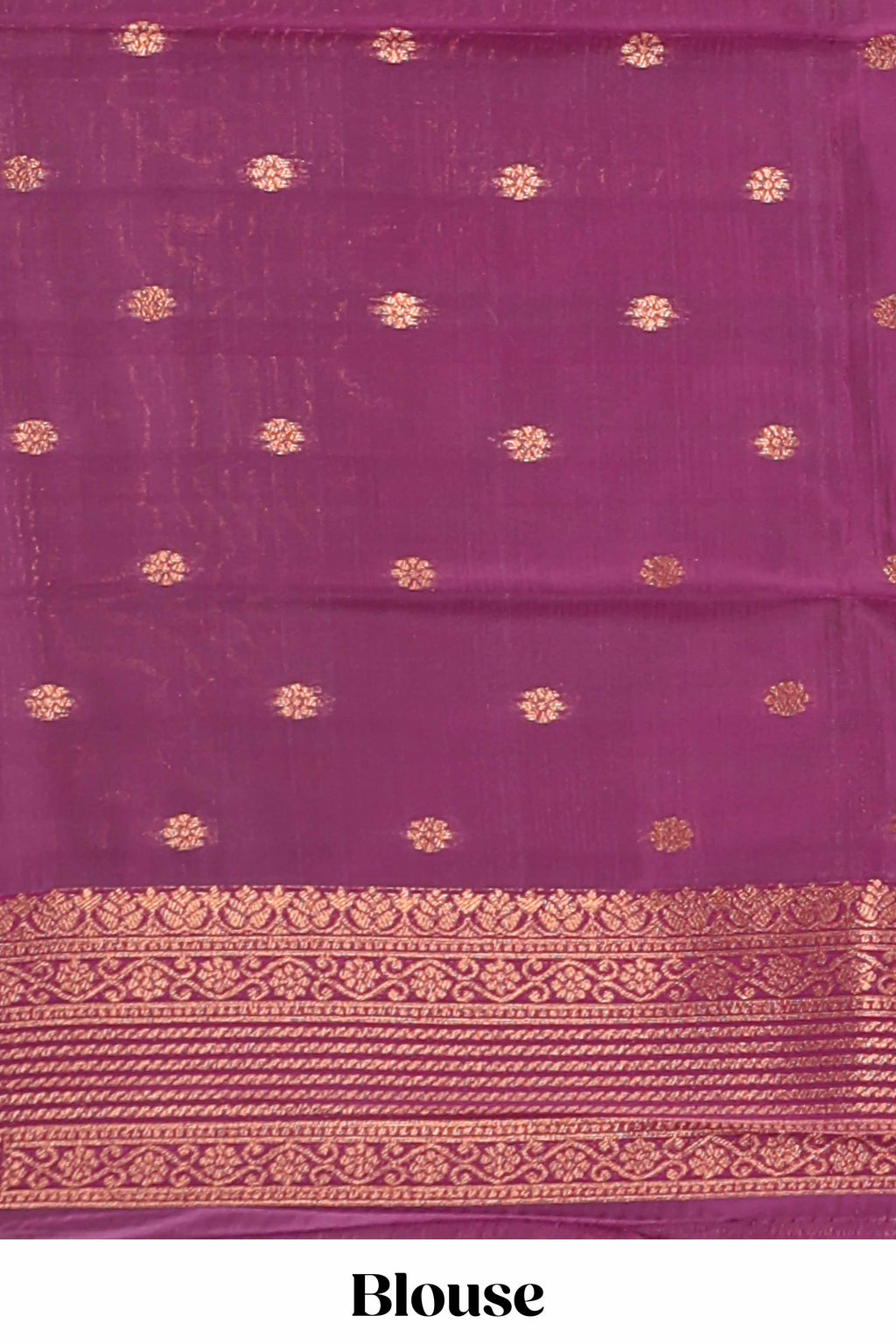 Multi color checked floral design motifs semi soft silk saree with contrast border and blouse