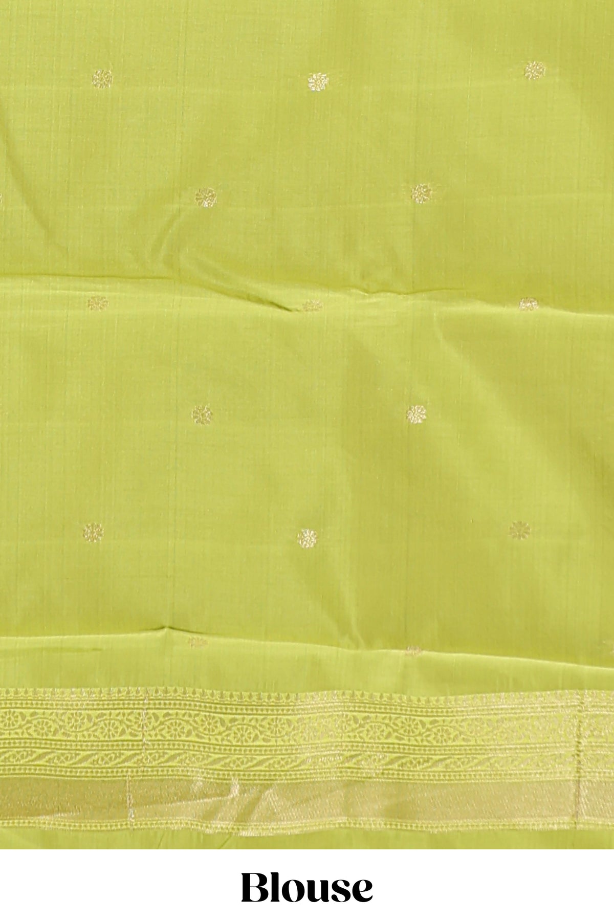 Blule striped and butta detailed Semi Soft Silk Saree with contrast zari border along with contrasting blouse