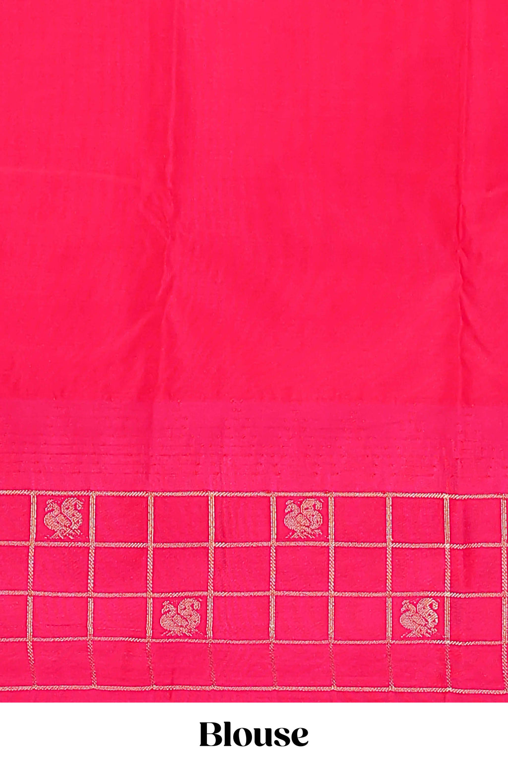 Black plain design semi soft silk saree with contrast checked border and blouse