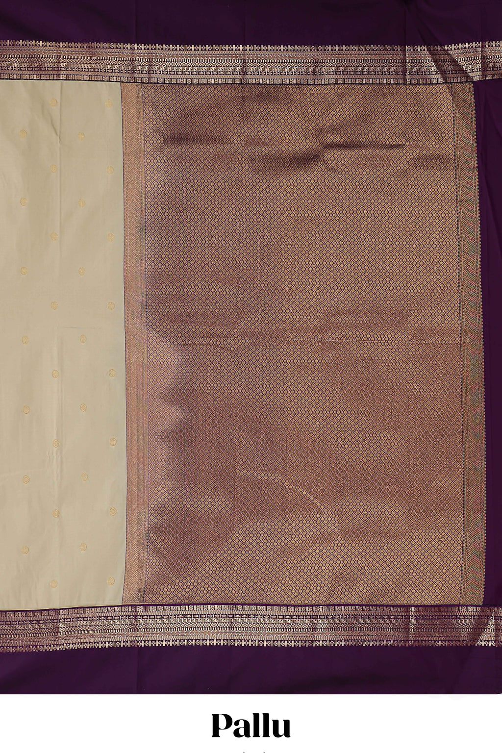 Lime cream zari motifs design semi soft silk saree with contrast zari border and blouse