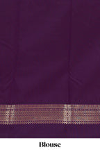 Lime cream zari motifs design semi soft silk saree with contrast zari border and blouse