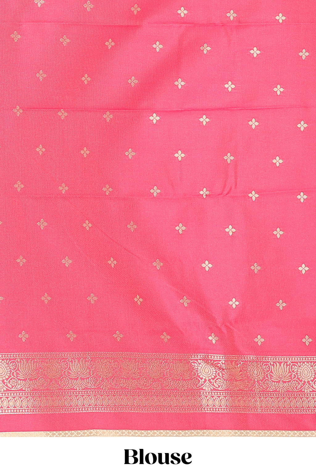 Cream geometric butta motifs semi soft silk saree with contrast multicolor checked border and blouse