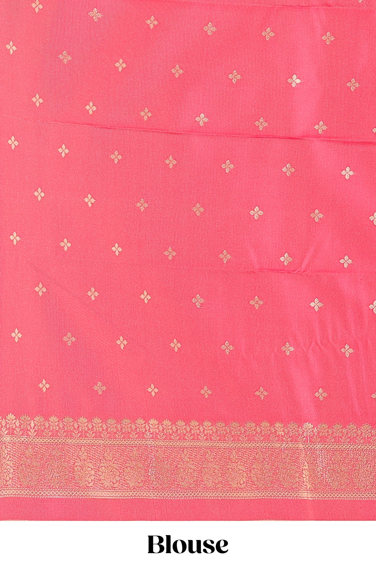 Cream geometric motifs semi soft silk saree with contrast multicolor checked border and blouse