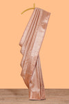 Sandel Color Tissue Silk Saree withZari Weaving Body and Border along with Matching Blouse