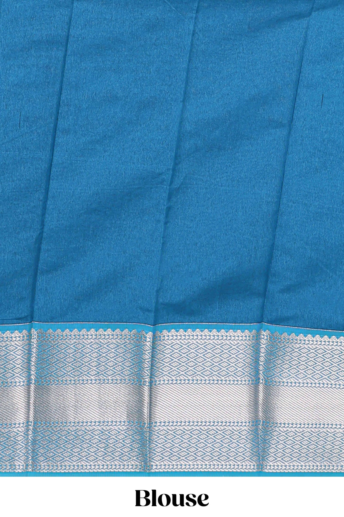 Violet Tissue Silk Saree with Silver Zari Weaving and Contrast Border along with Contrast Blouse
