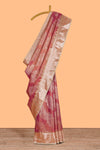 Brown Colour Tissue Silk Saree with Rich Gold Zari Weaving andContrast Border and Contrast Blouse