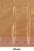 Brown Colour Tissue Silk Saree with Rich Gold Zari Weaving and  Contrast Border and Contrast Blouse