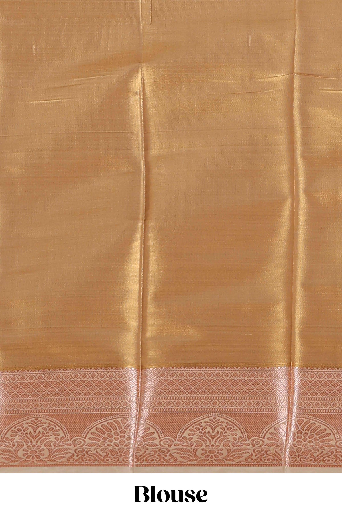 Brown Colour Tissue Silk Saree with Rich Gold Zari Weaving and  Contrast Border and Contrast Blouse