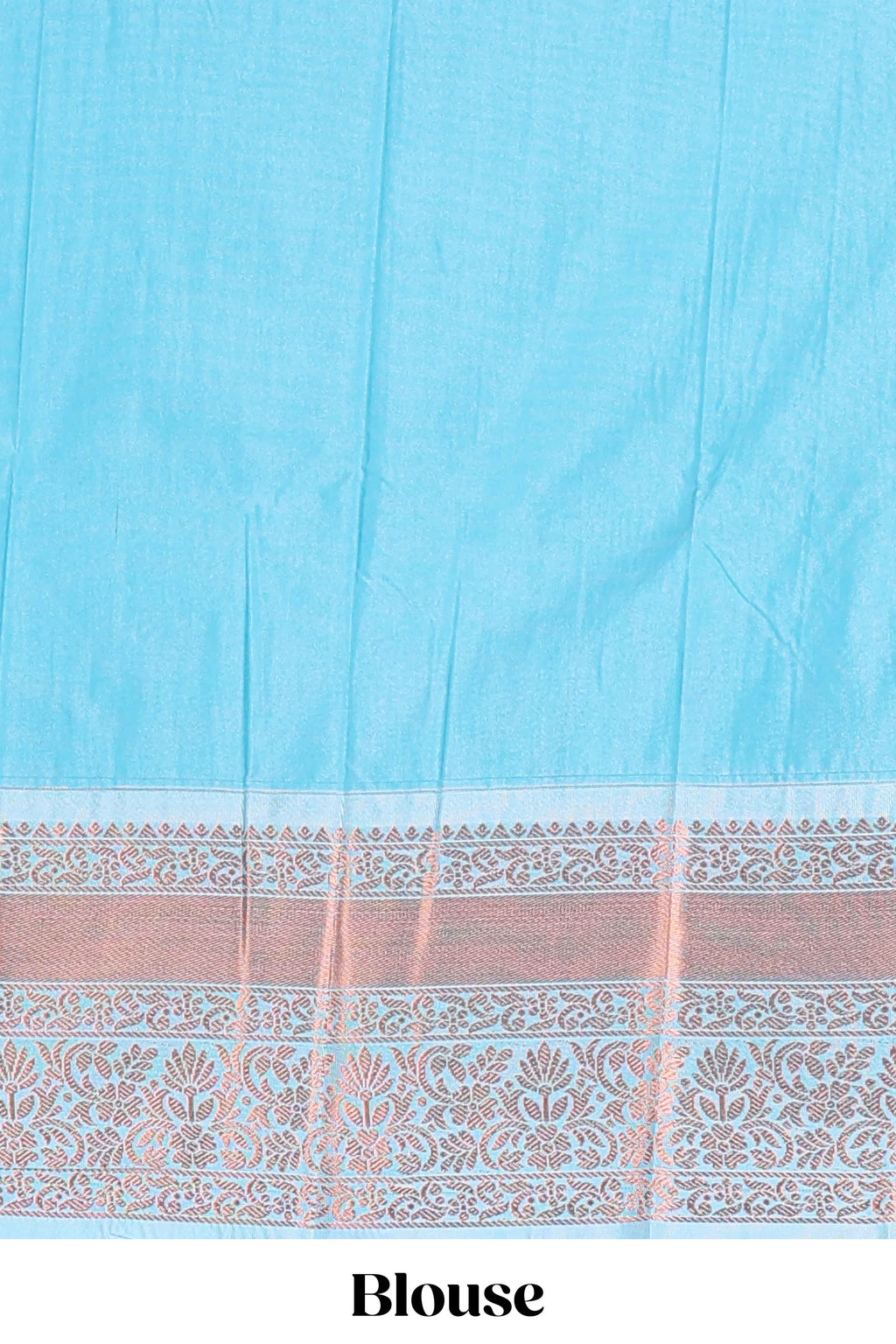 Orange Color Tissue Silk Saree with  Zari Checks Weaving Body and Contrast Border along with Contrast Blouse