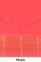 Turmeric Yellow Color Tissue Silk Saree with  Zari Checks Weaving Body and Contrast Border along with Contrast Blouse