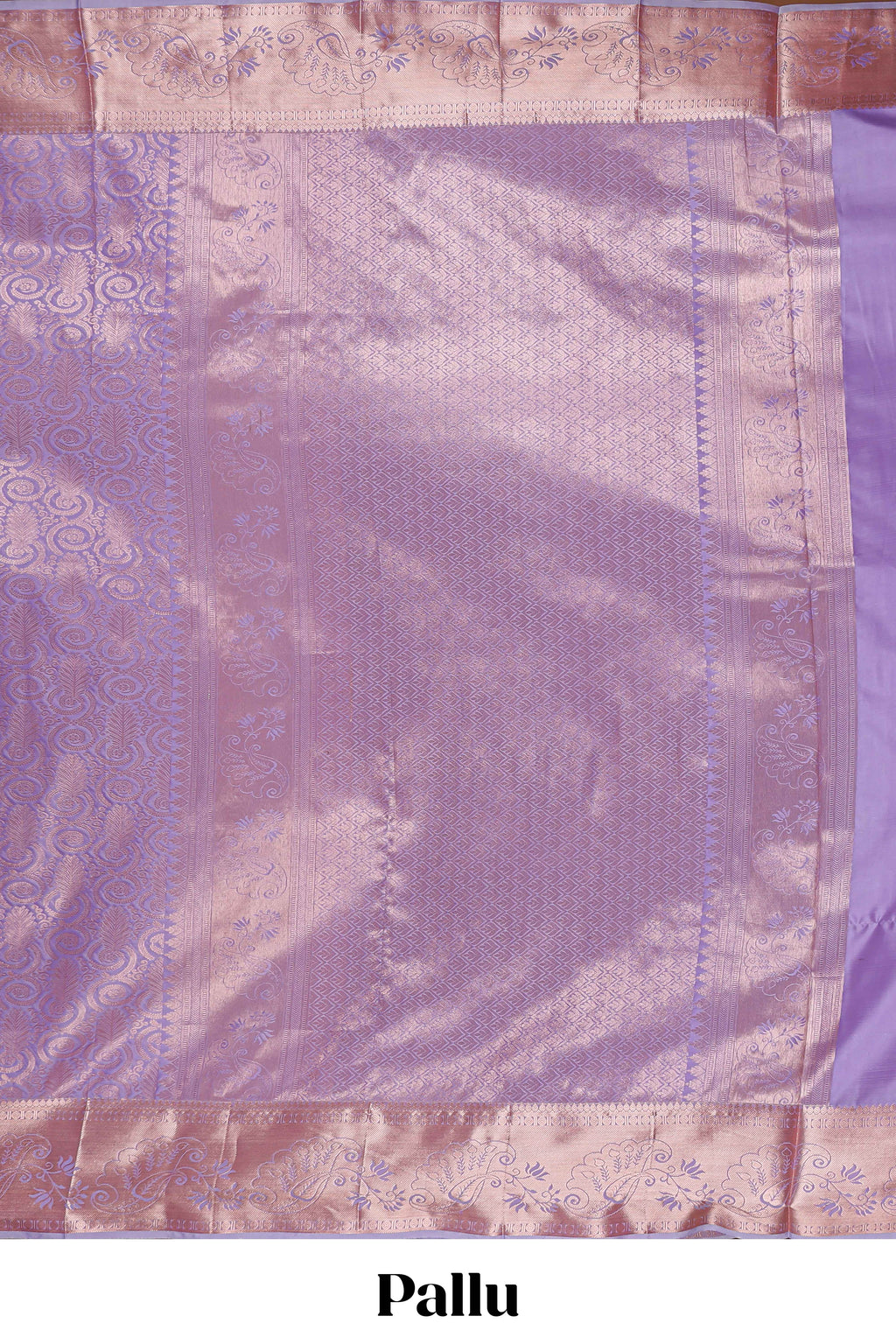 Lavender Color Tissue Silk Saree with  Zari Weaving Body and Contrast Border along with Matching Blouse