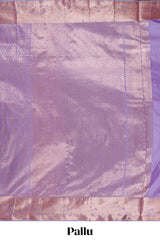 Lavender Color Tissue Silk Saree withZari Weaving Body and Contrast Border along with Matching Blouse