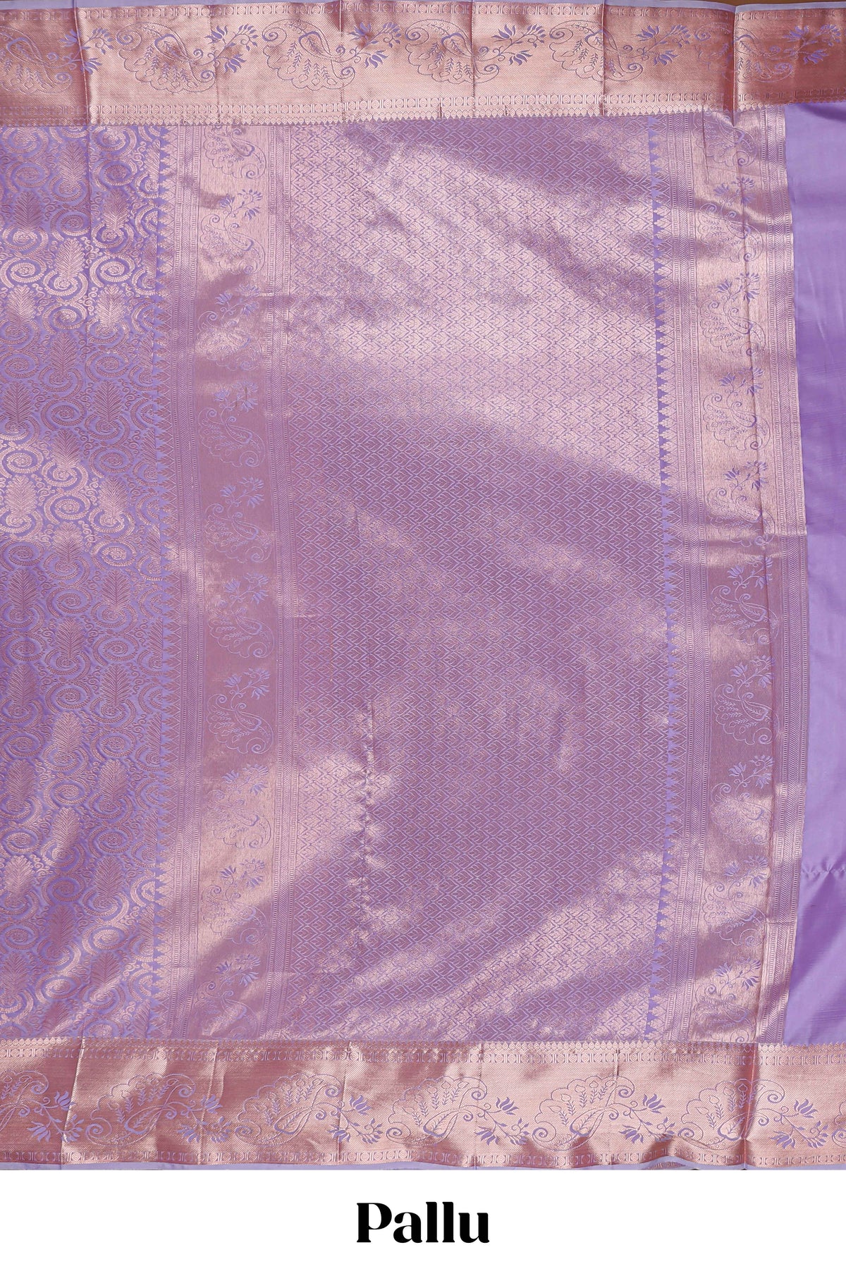 Lavender Color Tissue Silk Saree with  Zari Weaving Body and Contrast Border along with Matching Blouse