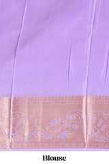 Lavender Color Tissue Silk Saree withZari Weaving Body and Contrast Border along with Matching Blouse