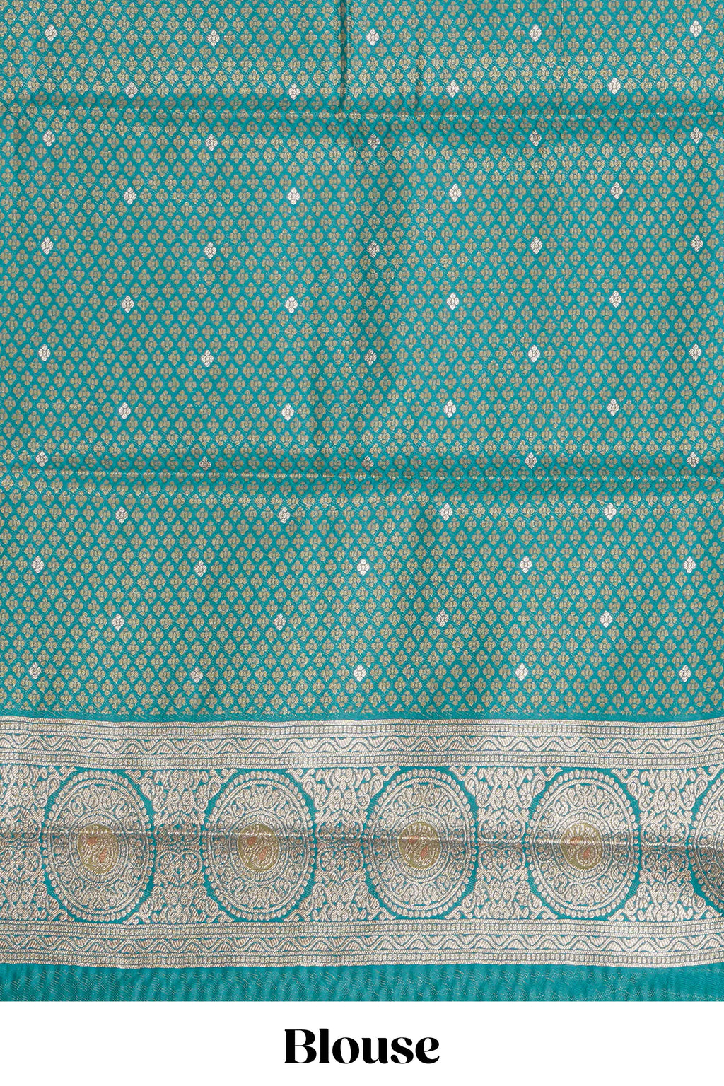 Mustard zari motifs design tissue saree with contrast peacock zari border and motifs blouse