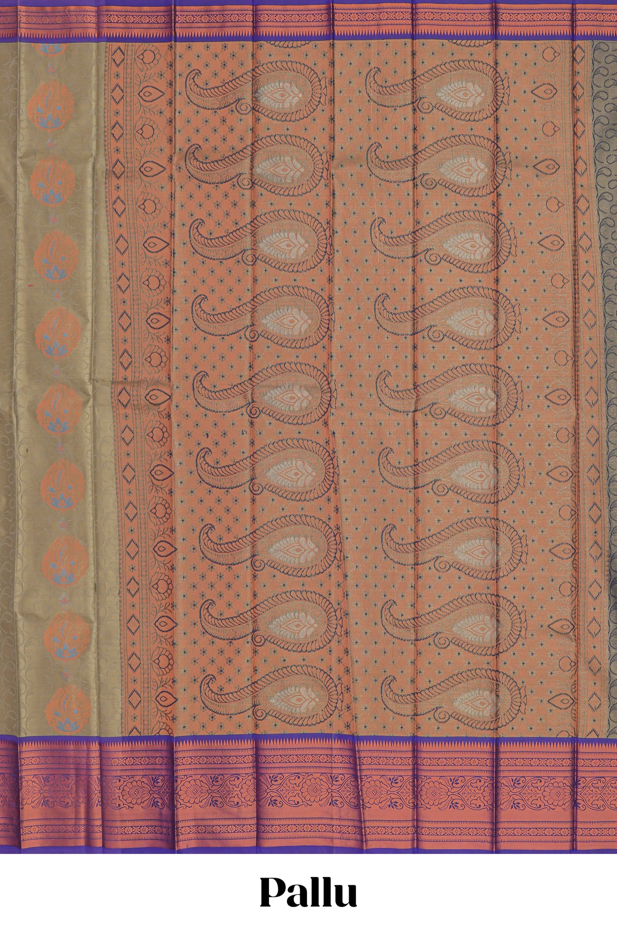 Green floral motifs design art tissue saree with contrast border and blouse