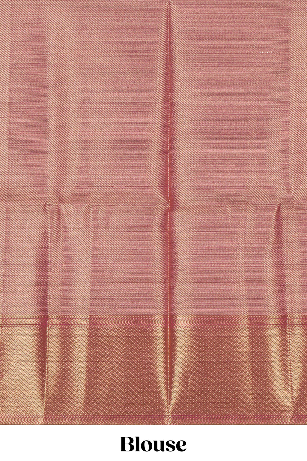 Pink geometric zari design art tissue saree with self zari border and matching blouse