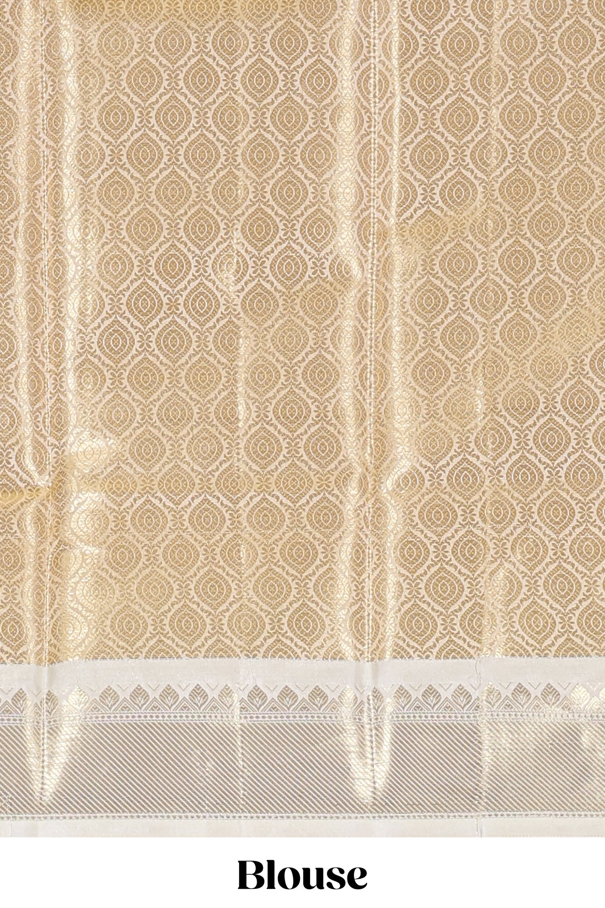 Green unique design zari motifs art tissue saree with contrast border and blouse